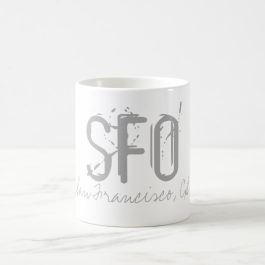 Mug SFO San Francisco Airport Typographie (Centre)