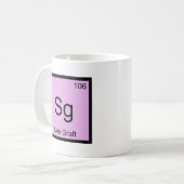 Mug Sg - Chimie de greffe de peau Symbole d'élément De (Devant gauche)