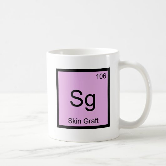 Mug Sg - Chimie de greffe de peau Symbole d'élément De (Droite)