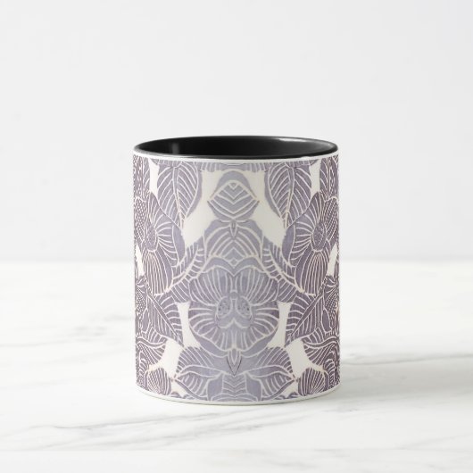 Mug Sgraffito noir floral (Centre)