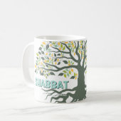 Mug Shabbat Shalom Arbre de Vie Ez Hachaim Juif (Devant gauche)