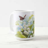 Mug Shabby Chic Butterfly, Roses & Lily de la Vallée (Devant gauche)