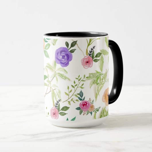 Mug Shabby Chic Floral (Devant droit)