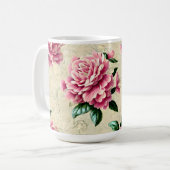 Mug Shabby Chic Gardenias Rose (Devant gauche)