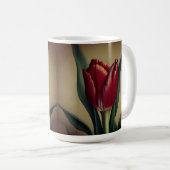 Mug Shabby Chic Jolie Tulipe Rouge (Devant droit)