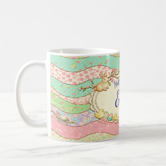 Mug Shabby Chic personalized Easter cocoa (Gauche)