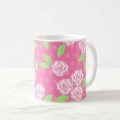 Mug Shabby Chic Rose Vert Floral Feminine (Devant droit)