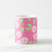 Mug Shabby Chic Rose Vert Floral Feminine (Centre)