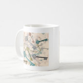 Mug Shabby chic touches vintage imprimer, subtil, ombr (Devant gauche)