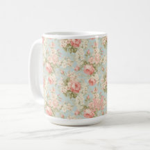 Shabby Chic Vintage Roses Roses Floral Monogramme