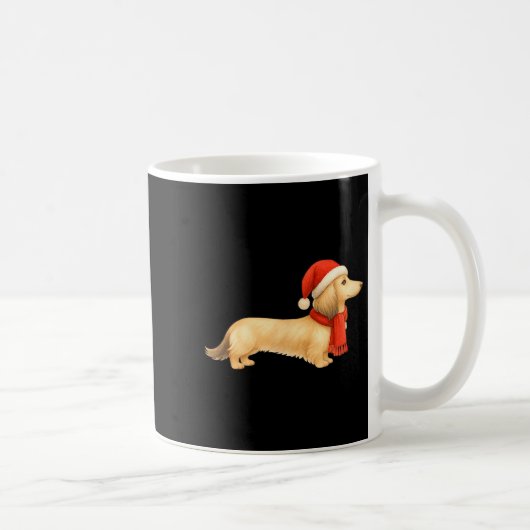 Mug Shaded Cream Christmas Dachshund Dog Mom Funny Cut (Droite)