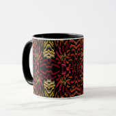 Mug Shades Of Orange Red Yellow Ribbon Art Design (Devant gauche)