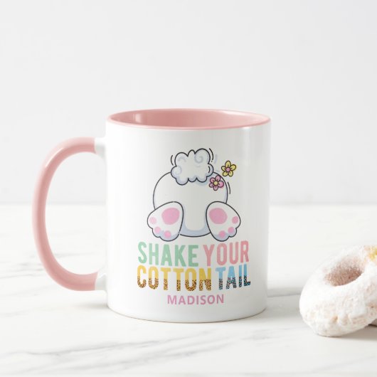 Mug Shake Your Cotton Tail Cute Easter Bunny Ajouter u (Avec donut)
