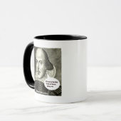 Mug Shakespeare-citation ; Si la musique soit la (Devant gauche)