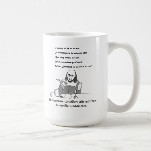 Mug Shakespeare considère le limerick (Droite)