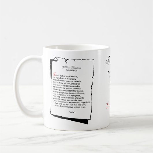 Mug Shakespeare Sonnet 105 (Gauche)