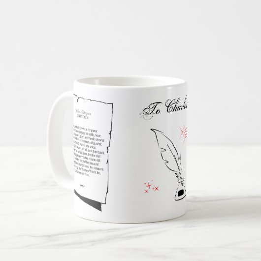 Mug Shakespeare Sonnet 126 (Devant gauche)