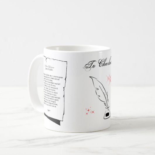 Mug Shakespeare Sonnet 133 (Devant gauche)