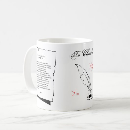 Mug Shakespeare Sonnet 140 (Devant gauche)
