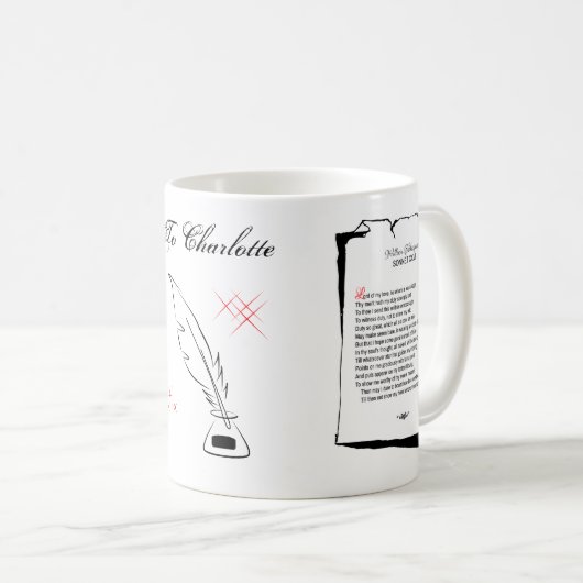 Mug Shakespeare Sonnet 26 (Devant droit)