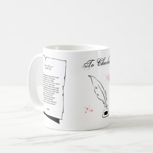 Mug Shakespeare Sonnet 30 (Devant gauche)