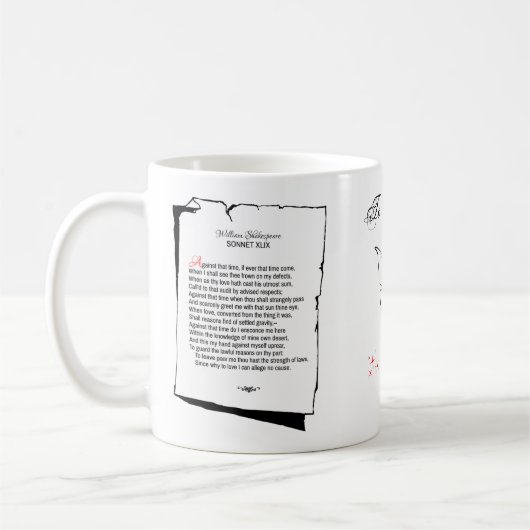 Mug Shakespeare Sonnet 49 (Gauche)
