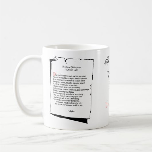 Mug Shakespeare Sonnet 58 (Gauche)
