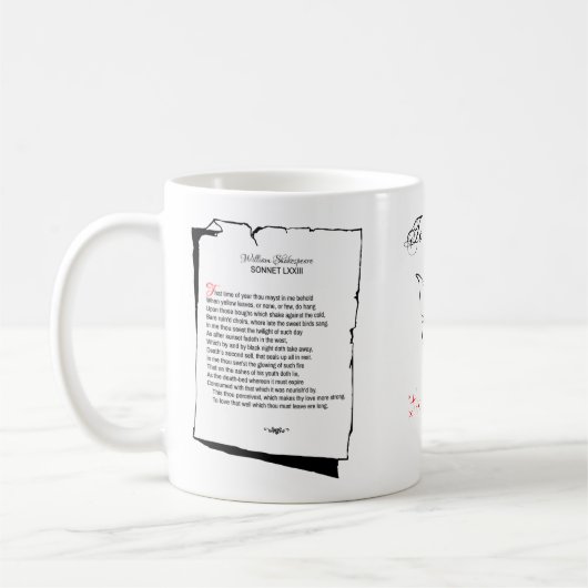 Mug Shakespeare Sonnet 73 (Gauche)