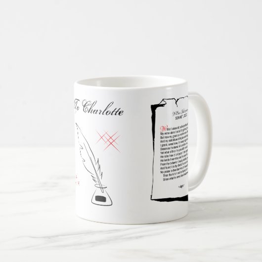 Mug Shakespeare Sonnet 79 (Devant droit)