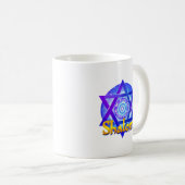 Mug SHALOM avec l'étoile de David Medallion (Devant droit)