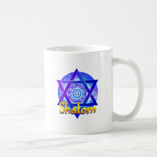 Mug SHALOM avec l'étoile de David Medallion