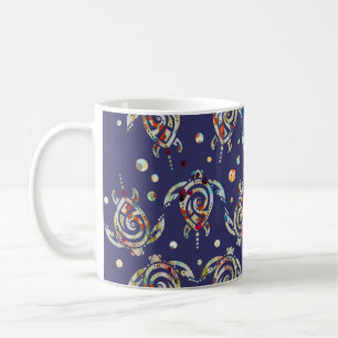 Mug Shamanic Motif Tortues de mer + votre couleur de d
