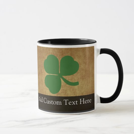 Mug Shamrock avec de l'or vintage (Droite)