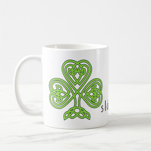 Mug Shamrock celtique Green St. Patrick's Day Sainte (Gauche)