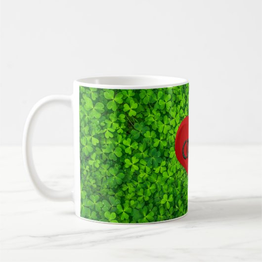 Mug Shamrock Clovers Green Irish Heart COYBIG Irlande (Gauche)