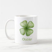 Mug Shamrock d'aquarelle personnalisé (Gauche)
