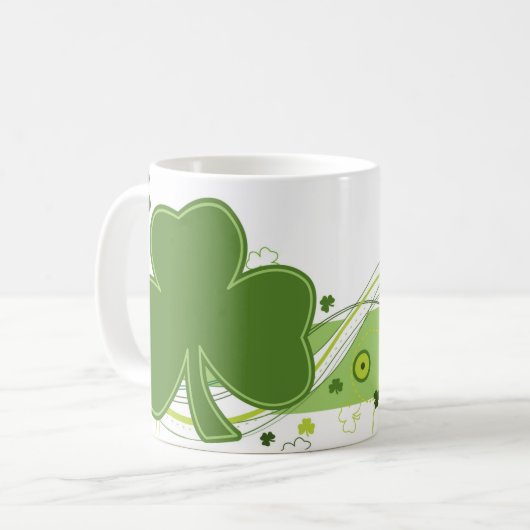 Mug Shamrock de la Saint Patrick - 11 oz (Devant gauche)