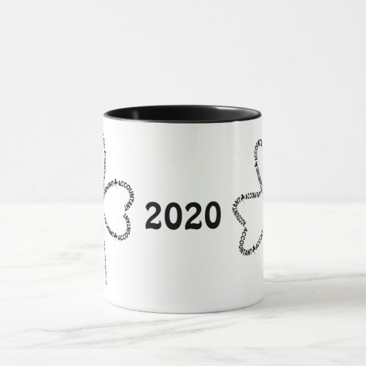 Mug Shamrock de texte comptable (Centre)