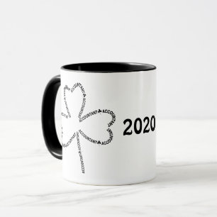 Mug Shamrock de texte comptable