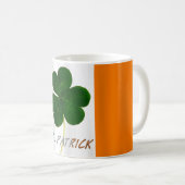 Mug Shamrock du drapeau irlandais St Patrick Clover Ir (Devant droit)