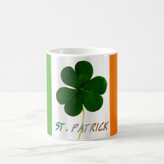 Mug Shamrock du drapeau irlandais St Patrick Clover Ir (Centre)