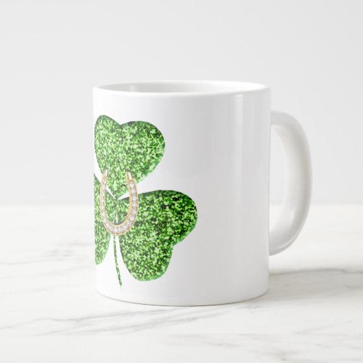 Mug shamrock Et Horseshoe (Devant droit)