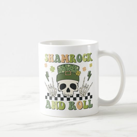 Mug Shamrock et rouleau - Clover de squelette (Droite)