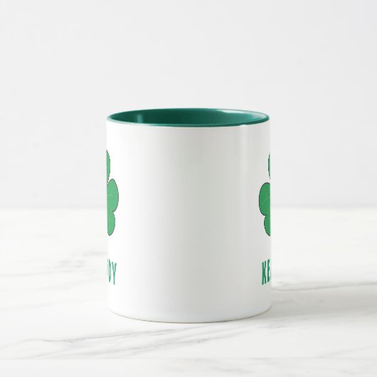 Mug Shamrock Green Clover Irlande Celtic Irish Nom (Centre)