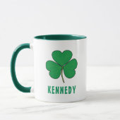 Mug Shamrock Green Clover Irlande Celtic Irish Nom (Gauche)