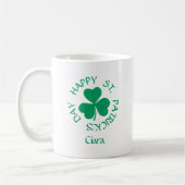 Mug Shamrock Happy St. Patrick's Day Name (Gauche)