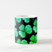 Mug Shamrock irlandais Vert bleu aquarelle Nom personn (Centre)