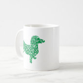 Mug Shamrock Jour de la Saint Patrick Doxie (Devant gauche)