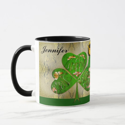 Mug Shamrock Leprechaun "Bonne St. Patrick" (Gauche)