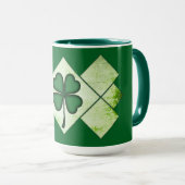 Mug Shamrock Pattern St Patrick’s Day Shirt – caneca (Devant droit)